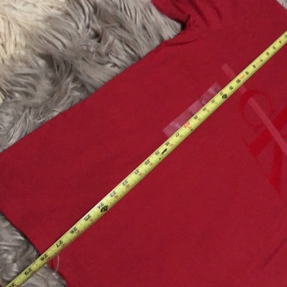 NWT-Mens Calvin Klein Short Sleeve T-Cotton-Sz S-Red - Picture 10 of 11